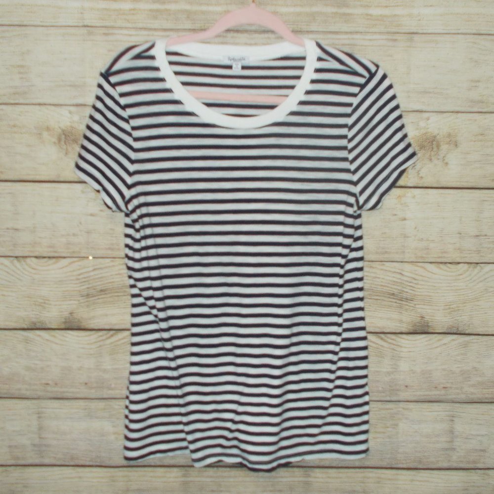 Splendid Striped Sheer Tee Size Medium